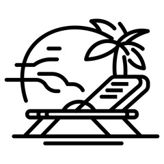 Lounger Vector Icon