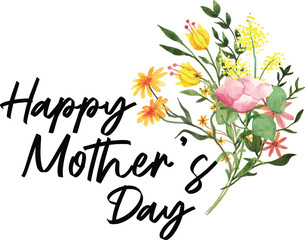 Happy Mothers day vector, mothers day card, t-shirt design vector illustration