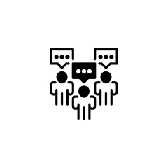 Team Discussion line icon. Universal creative premium symbol. Vector sign icon logo template. Vector illustration