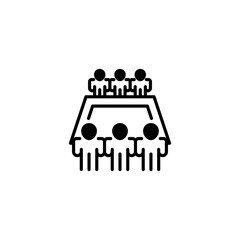 Team Meeting line icon. Universal creative premium symbol. Vector sign icon logo template. Vector illustration