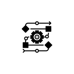 Fototapeta premium Workflow line icon. Universal creative premium symbol. Vector sign icon logo template. Vector illustration