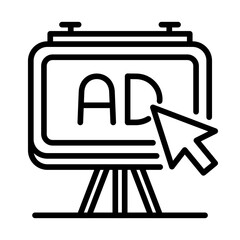Obraz premium Video Ads Vector Icon