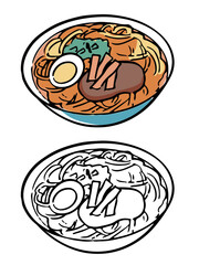 Fototapeta premium ペン風ラーメン