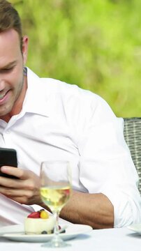 Sweet couple taking selfie