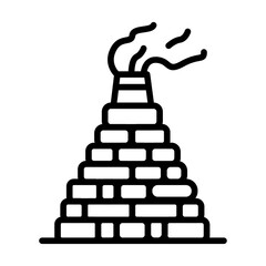 Brick Kiln Vector Icon