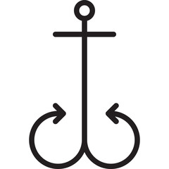 Hook and Eye Vector Icon