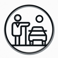 Fototapeta premium Valet Parking Icon
