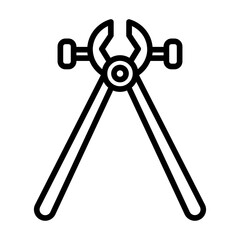 Obraz premium Beaker Tongs Icon