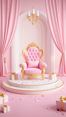 Spring Women's Day Pink Ecommerce Background