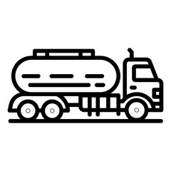 Petroleum Tanker Truck Icon