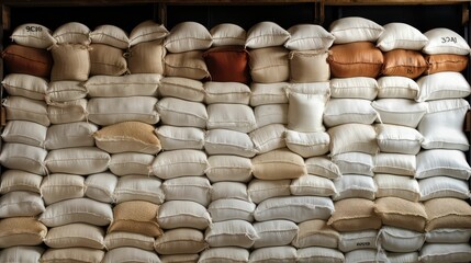 Obraz premium rice white sack