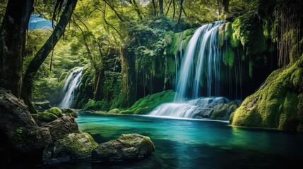 turquoise blue and green water color