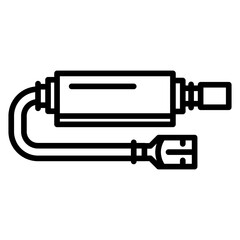 Exhaust System Vector Icon