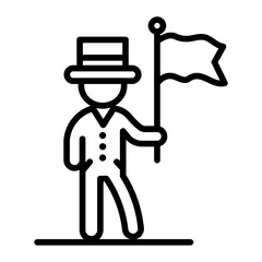 New Years Parade Float Vector Icon