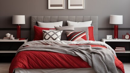 cozy red gray