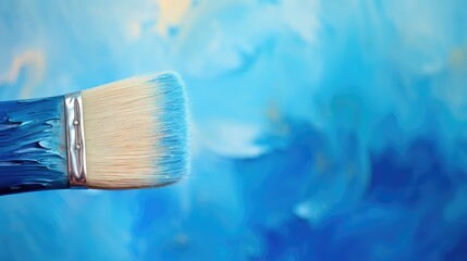 bristles blue brush background