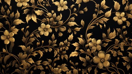 motif black and gold pattern background