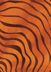 Abstract surface of wood brown , orange and red watercolor background illustration for decoration on nature and primitive art concept.