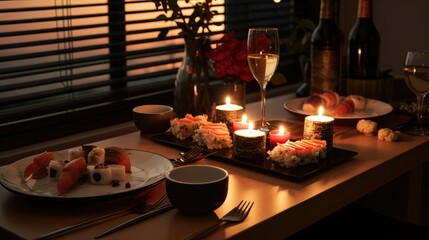 cozy sushi and wine