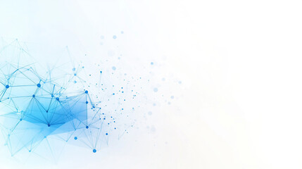 Fototapeta premium Abstract Blue Polygonal Network Technology Background