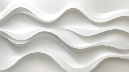 Fototapeta premium Minimalist Wavy White Abstract Background