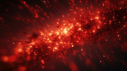 floating red particles
