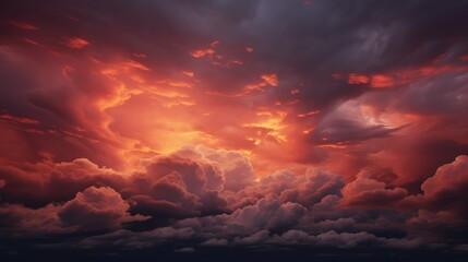 sunvibrant clouds on black background