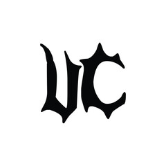 VC monogram logo design letter text name symbol monochrome logotype alphabet character simple logo