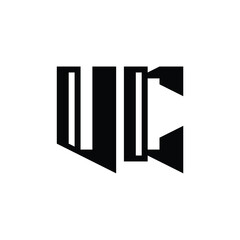 VC monogram logo design letter text name symbol monochrome logotype alphabet character simple logo