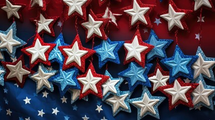 Obraz premium vibrant stars red white and blue