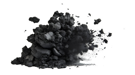 A black rubber O-ring lying on a smooth, reflective surface, with subtle lighting emphasizing its shape on transparent png background. Ai generated