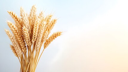 Fototapeta premium Celebrating wheat harvest close-up photography of golden fields and rural beauty