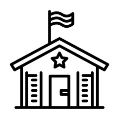 Military Barracks Icon