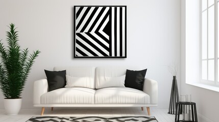 print black and white geometric