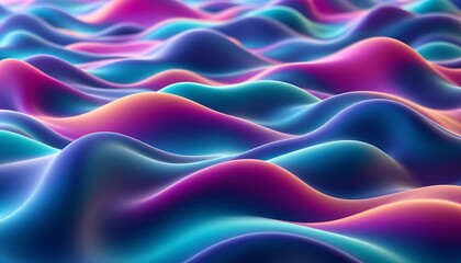 Obraz premium Abstract colorful waves, digital art background