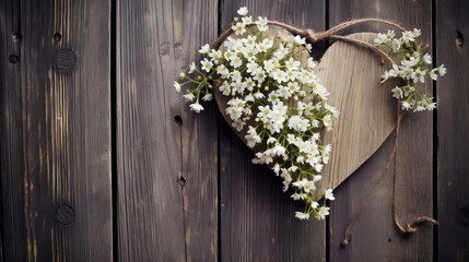 Fototapeta premium herustic wooden heart