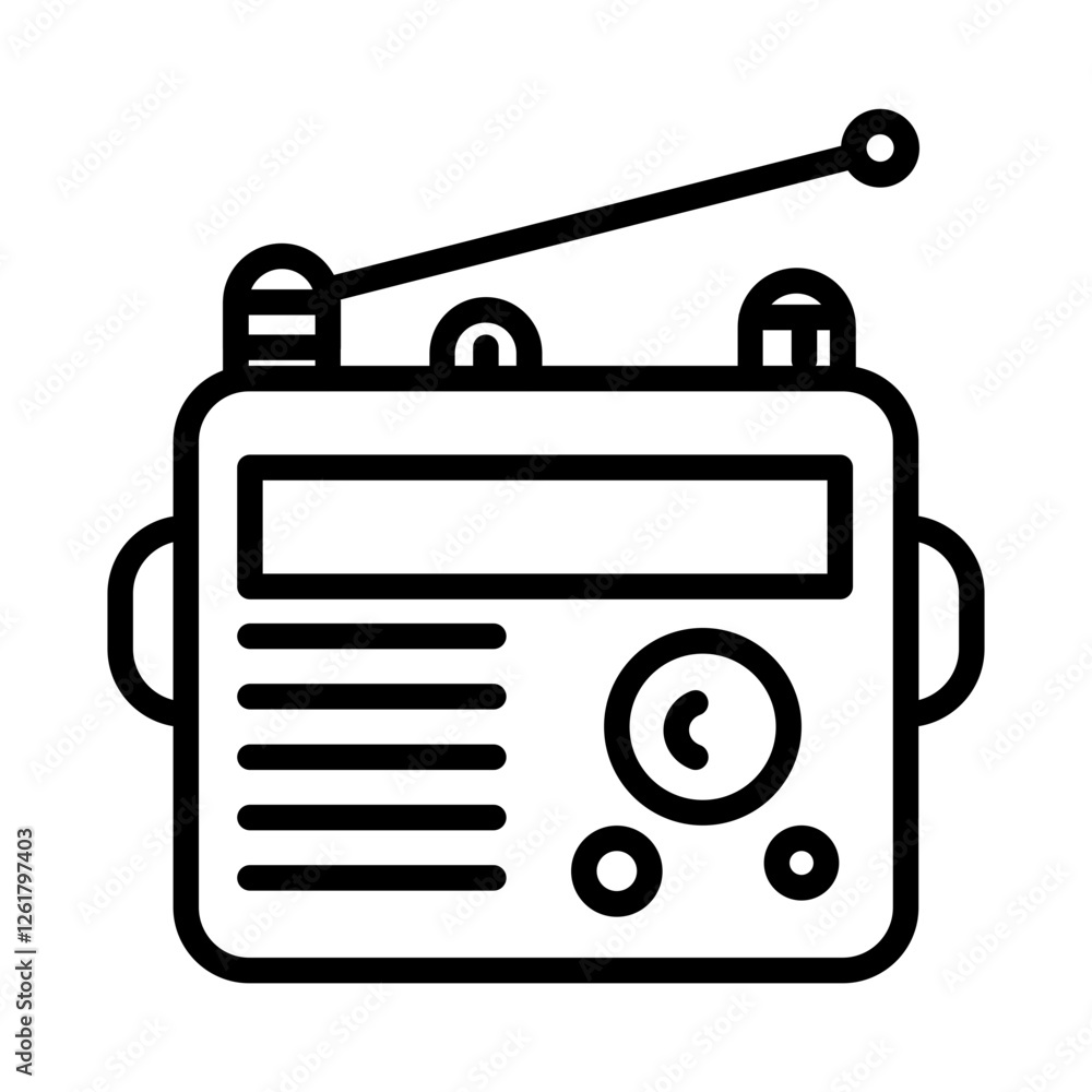 Poster dispatch radio vector icon