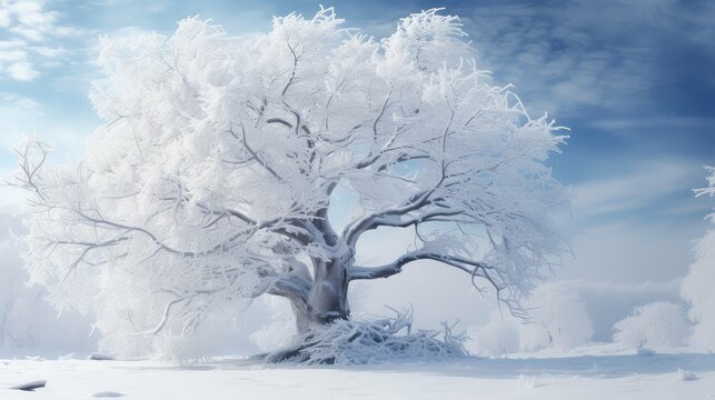 snow a tree