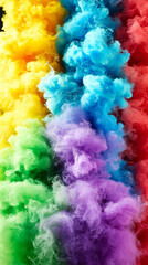 Fototapeta premium colorful smoke clouds in vertical gradient pattern