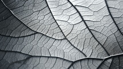 Obraz premium intricate silver leaf texture