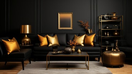 modern gold black layout