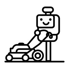 Smart Robot Lawn Mower Icon