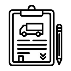 Fototapeta premium Shipment Invoice Vector Icon