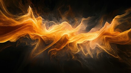 Fototapeta premium Luminous Streaks of Golden Energy Emanating from Dark Void Artistic Depiction of Power and Light