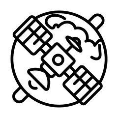 Weather Satellite Vector Icon