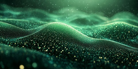 Dark Green Gradient Background with a Grainy Texture, Generative AI