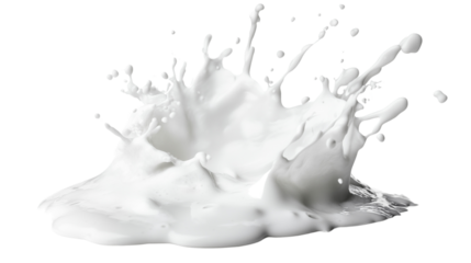 A playful scene with small, cotton-like white clouds scattered across a sky filled with bright on transparent png background. Ai generated