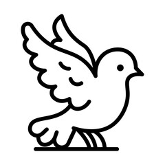 Mourning Dove Vector Icon
