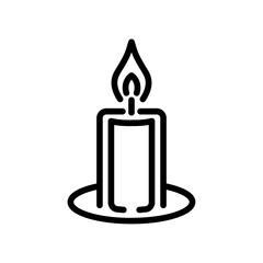 Remembrance Candle Vector Icon