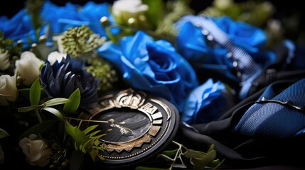 wreaths thin blue line badge